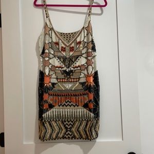Allsaints  full sequin Aztec strap mini